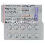 ソルバス Rosuvas, クレストール ジェネリック, ロスバスタチン 20mg 錠 (Ranbaxy) 包装