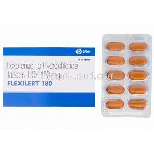 フレキシレート180　Flexilert180、ジェネリックアレグラ、フェキソフェナジン塩酸塩180mg