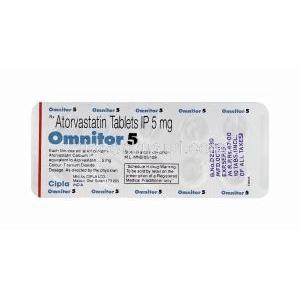 オムニトール5 Omnitor5、ジェネリックリピトール、アトルバスタチン5mg　製造情報