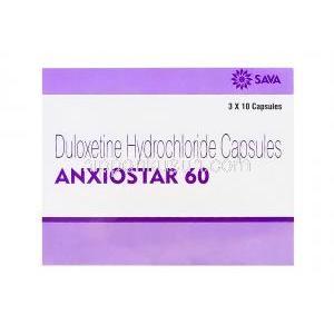 アンキシオスター60　Anxiostar60、ジェネリックシンバルタ、デュロキセチン60mg　箱