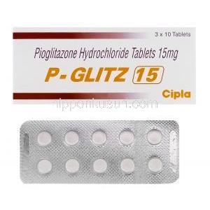 P-グリッツ15、ジェネリックアクトス、ピオグリタゾン15mg