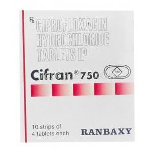 シフラン750　Cifran750、ジェネリックシプロ、シプロフロキサシン750mg　箱