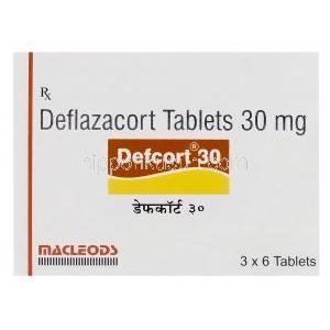 デフコート30　Defcort30、ジェネリックカルコート　Calcort、デフラザコート30mg　箱