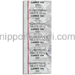 ラメズ Lamez ラモトリジン, ラミクタールジェネリック, ラモトリジン 100mg 錠 (Intas) 包装