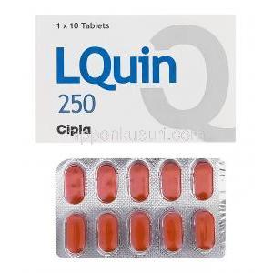エルクイン250　LQuin 250、 ジェネリックレバクイン、 レボフロキサシン250mg