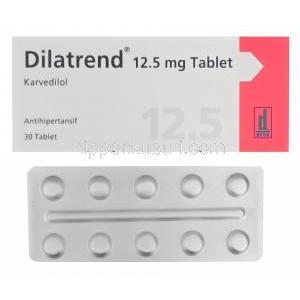 Dilatrend　ディラトレンド、カルベジロール　12.5mg