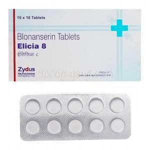 Elicia8　エリシア、ジェネリックロナセン　Lonasen、ブロナンセリン8mg