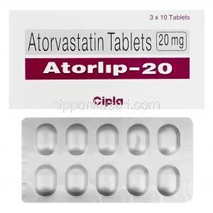  Atorlip-20　アトールリップ、ジェネリックリピトール、アトルバスタチン20mg