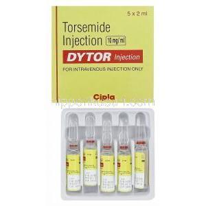 ダイトール注射、　トルセミド10mg、アンプル2mlx5本