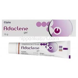 Adaclene　15gm　アダクレーン、ジェネリックディファ、アダパレンゲル0.1％