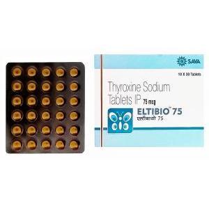 エルチビオ　75　Eltibio、ジェネリックシンスロイド　Synthroid、チロキシンナトリウム75mcg　