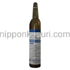 アムリノン （イノコール ジェネリック）, Amicor, 20ml 注射液 (Samarth) ボトル