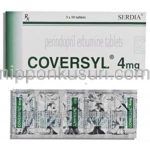 コバシル Coversyl, ペリンドプリル 4mg 錠 (Serdia Pharma)