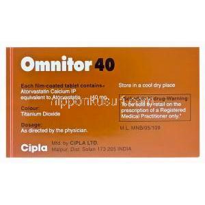 Omnitor40 オムニトール、ジェネリックリピトール、アトルバスタチン40mg　