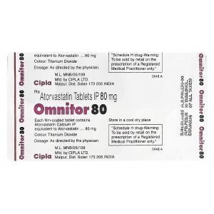オムニトール80、ジェネリックリピトール、アトルバスタチン80mg