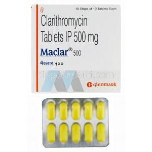 マックラー　Maclar500、Biaxln、クラリスロマイシン500mg