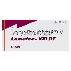 ラメテック　Lametec-100 DT、ジェネリックラミクタール、ラモトリジン分散性100mg　箱