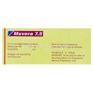 ムベラ　Muvera7.5、ジェネリックモビック　MOBIC、メロキシカムBP7.5mg　成分