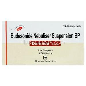 デリナイド吸入液、ジェネリックパルミコート、ブデソニド0.5mg　2ml　箱