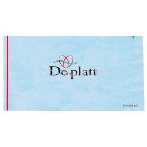 デプラット　Deplatt、ジェネリックプラビックス、クロピドグレル75mg　箱底面