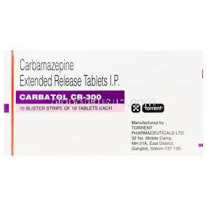 カーバトル　Carbatol CR-300、ジェネリックテグレトール、カルバマゼピンER300mg　Torrent製