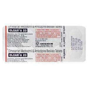 オルサー Olsar-40、ジェネリックベニカー、オルメサルタンメドキソミル40mg/アムロジピン