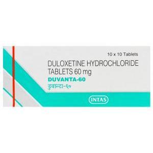 デュバンタ Duvanta、ジェネリックシンバルタ、デュロキセチン 60mg 箱