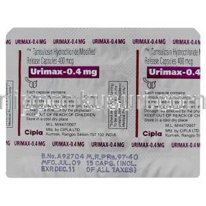 タムスロシン 0.4 mg