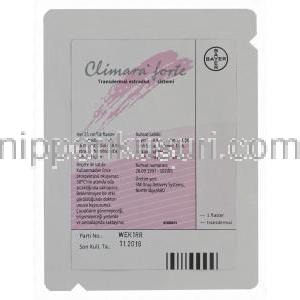 クリマラフォルテ　Climara、エストラジオール経皮プラスター7.6mg/25Cm² 　パッケージ