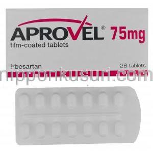 アプロベル　75mg、イルベサルタン　75mg