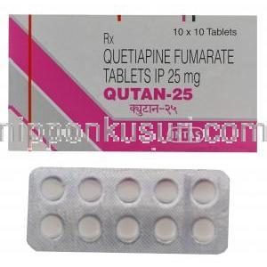 クタン　Qutan-25、ジェネリックセロクエル、クエチアピン　25mg