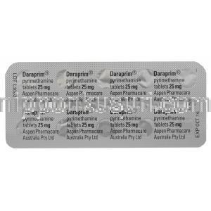 ダラプリム　Daraprim、ピリメタミン　25mg　有効期限　（Aspen社製）