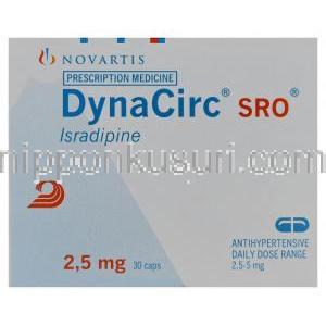 ダイナシルク DynaCirc SRO、イスラジピン2.5mg　箱
