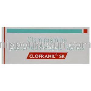 クロフラニル　Clofranil SR、ジェネリックアナフラニール、クロミプラミン塩酸塩75mg　箱