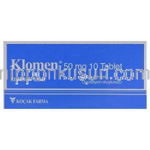 クロメン　Klomen、クロミフェン　50mg　箱
