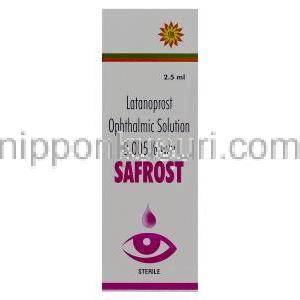 サフロスト　Safrost、ジェネリックキサラタン、ラタノプロスト　0.005％　点眼液　2.5ml 箱