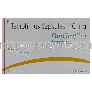 パングラフ1.0 PanGraf 1.0, プログラフカ  ジェネリック, タクロリムス水和物, 1mg　箱