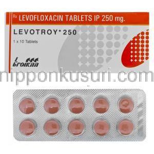 レボトリ 250, レバキュイン　ジェネリック、レポフロキサシン　250mg  Levotroy 250
