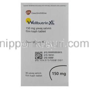 ウェルブトリン　XL　塩酸ブプロビオン　150ｍｇ　持続放出　裏箱