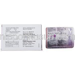 フォーゼスト20，タダラフィル 20mg 箱　錠　シート情報