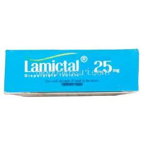 ラミクタール口腔崩壊錠，ラモトリギン 25mg 上箱　　