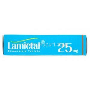 ラミクタール口腔崩壊錠，ラモトリギン 25mg 箱　側面