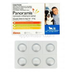 パノラミス チュアブル錠 大型犬用(18.1kg-27kg), スピノサド 810mg ミルベマイシン 13.5mg