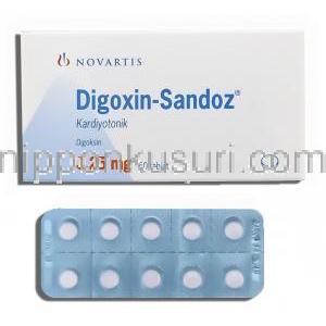 ジゴシン Digoxin, ジゴキシン0.25mg(250mcg) 錠 (Novartis)