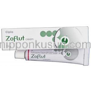 フルチカゾン（ジェネリック・クチベート）, Zoflut, 0.05% 10gm クリーム (GSK)