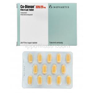コディオバン Co-Diovan、バルサルタン320mg、 ヒドロクロロチアジド25mg