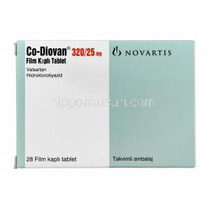 コディオバン Co-Diovan、バルサルタン320mg、 ヒドロクロロチアジド25mg 箱