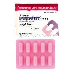 マイクロゲスト，プロメトリウムジェネリック，微粒子状プロゲステロン 400mg