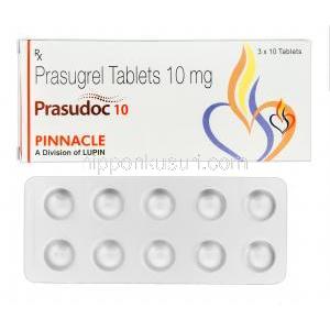プラスードク，エフィエントジェネリック，プラスグレル 10mg 
