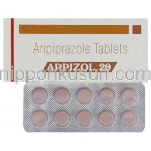 アリピゾル, アリピプラゾール 20MG錠 , Arpizol, (Sun pharma)